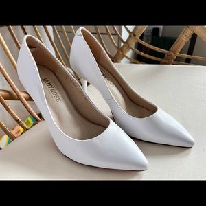 Jady Rose white high heel pumps